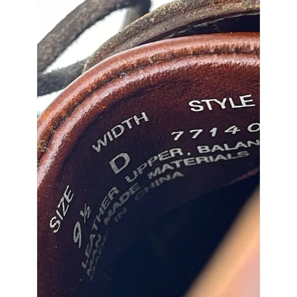 Trader Bay Brown Leather Casual Boat Shoe Size 9.5